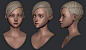 Realtime Hair Study, Iris Yurtsev : I made this bust for Adam Skutt's GAI hair course. Poly count wasn't really a concern, so the model is pretty heavy. Haircards are roughly 9k tris total.Hair textures were made using xgen and rendered with arnold.