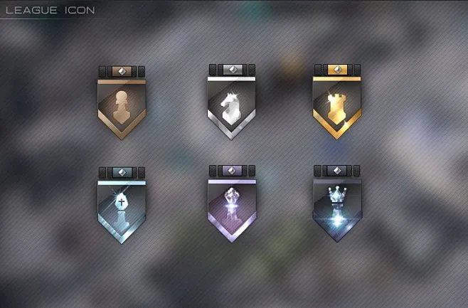 This may contain: a bunch of shields with different shapes and colors ...