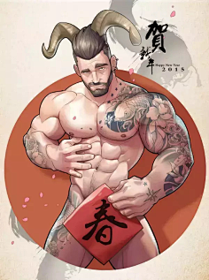 b人体肌肉男