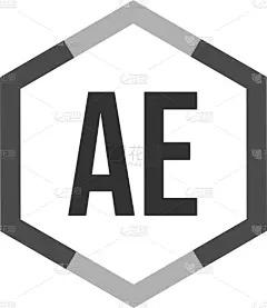 initial letter logo ae template design