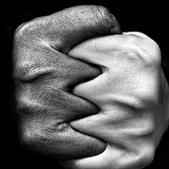 by Aleplesch. Hand in hand, interracial relationships, black and white couple: 