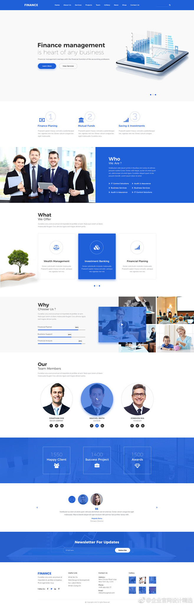 4月22日 Dribbble 网页设计作...