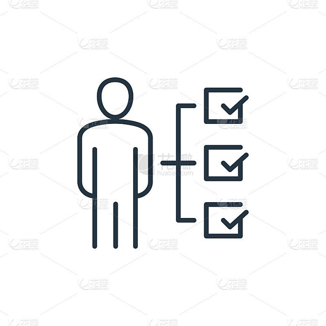 任务列表矢量图标。任务列表可编辑的笔画。任务列表线性符号，用于web和移动应用程序，标志，印刷媒体。