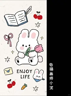 涂鸦手绘风格苹果动物系列｜ins风可爱系列 - 小红书