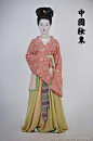 东魏-襦裙
印花绢上襦，忍冬莲花纹印花绢短围裙，
纱长裙，树纹锦腰带【华夏衣冠】中国装束_二十四史吧_百度贴吧