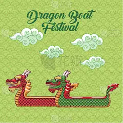 卡通,龙舟赛,可爱的,亚洲,远古的,传统,概念,食品,设计