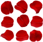 红色玫瑰花瓣素材--免扣