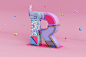 3D letters c4d typography   lettering ILLUSTRATION  graphic Volume type Fun