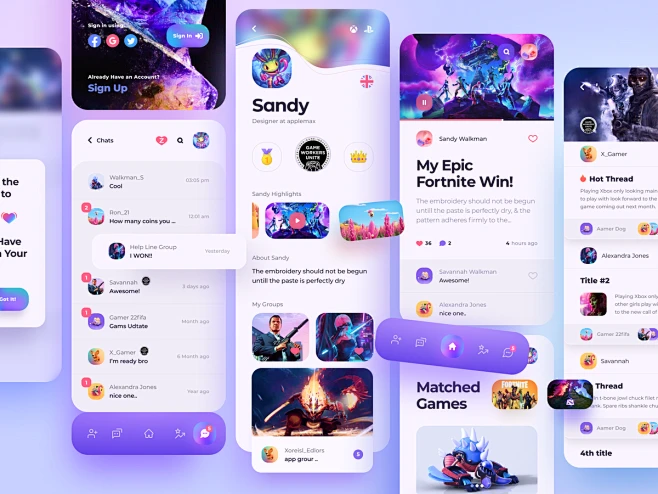 Game Social Media App app app design application design game game app ...
