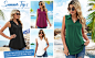 Womens Tank Tops V Neck Sleeveless Summer Shirts Loose Casual Tops Blouse