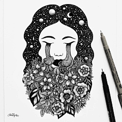 不愿透露姓名的杨先生采集到针管笔画(略带色彩)