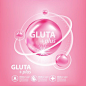 Gluta collagen serum skin care cosmetic | Premium Vector #Freepik #vector #beauty #cosmetic #collagen #serum