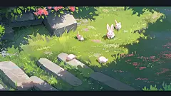 草地和兔子