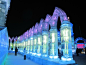 透着艺术气息的冰雕  历史悠久的西式建筑   游哈尔滨