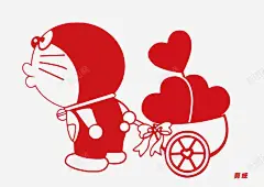 剪纸哆啦A梦 元素 免抠png 设计图片 免费下载 页面网页 平面电商 创意素材