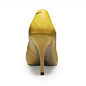 两三事 姑获鸟之夏  时尚性感尖头高跟鞋 欧美女士亮黄色细跟单鞋 原创 设计 新款 2013