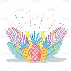 菠萝,淡雅,分离着色,可爱的,鸡尾酒,有机食品,自然,华丽的,清新,食品