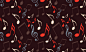 Brown free musical notes repeat seamless pattern #采集大赛#