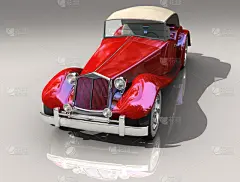 红色,汽车,三维图形,改装汽车,改装车,敞篷车,保险杠,车轮,水平画幅,陆用车
