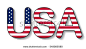 USA symbol.USA flag icon.Vector illustration.