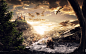 General 1920x1200 digital art fantasy art landscape bears castle Desktopography