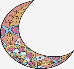 宗教花纹月亮免抠素材_新图网 https://ixintu.com 伊斯兰教 复古风 宗教 宗教月亮 宗教花纹 矢量png