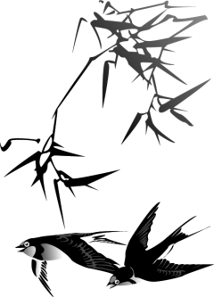 中国风水墨竹子图片古风竹叶竹林水彩手绘插画PNG免扣 PS设计素材