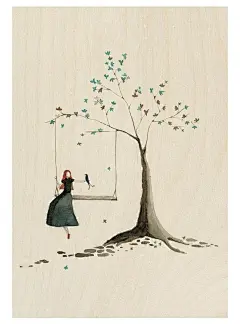 LilyMoon插画作品欣赏：简单的快乐 插画艺术- 水彩画- 锐意设计网-设计师的网上家园