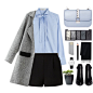 A fashion look from January 2015 featuring valentino blouse, black coat and black shorts. Browse and shop related looks.