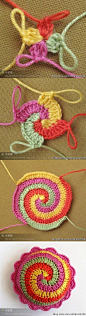 手工DIY 编织 Spiral crochet 