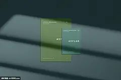 源文件-纸类海报名片办公场景品牌形象样机psd素材