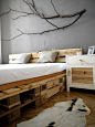 pallet bed | Inspiracje_wnętrza | Pinterest