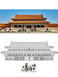 【国风元素】建筑插画 - 小红书
