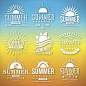 Summer Label Vector