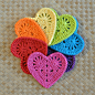 PDF Granny Heart Coaster N Motif Crochet Pattern : For this years Valentine Heart I wanted to make a flatter, more solid and multi-purpose Granny Heart coaster that could be used all year long. Success! Plus, this Granny Heart is also the perfect applique