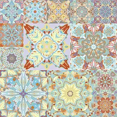 无缝的矢量模式。拼凑。阿拉伯语的风格。抽象的插图。