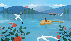 轻尘風筝采集到插画参考素材