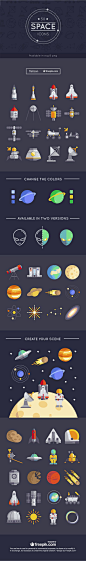 Free pack of 50 stunning space icons | Freepik Blog
