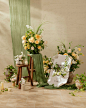 Photo by Ling's Moment | Artificial Floral & Wedding Decor on December 01, 2024. 可能是包含下列内容的图片：花束、花艺作品、洋桔梗和文字.