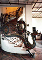 wrought iron dragon staircase