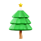 Pine Tree - 20款圣诞节3D图标元素合集 Christmas 3D Icon