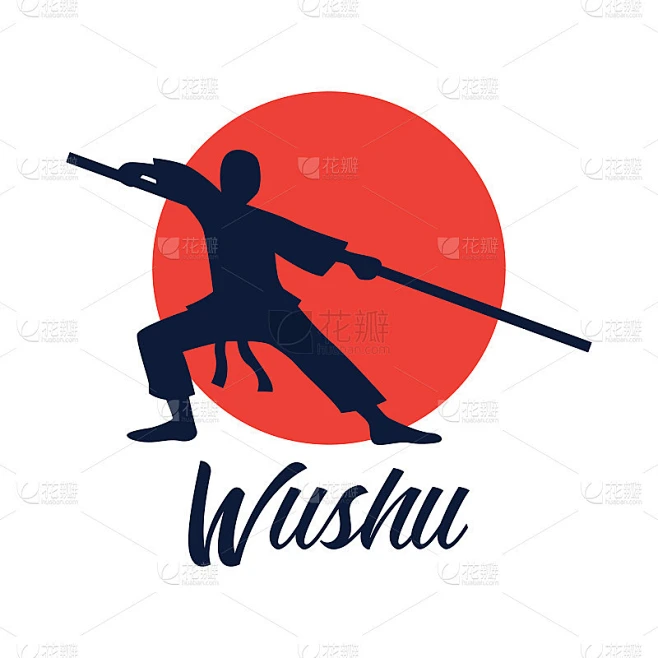 武术与武器图标孤立在白色背景图片_白色背景图片素材-花瓣网
