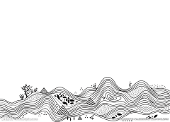 舍与得2018采集到白描山水建筑