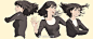 #优动漫好料推荐# 【动态头发欣赏】p站画师海島千本（id=61886995）绘制的一组多角度飞舞的头发~来一起唱：头发甩甩，大步的走开~~更多精彩请戳>>>O网页链接 ​​​​
