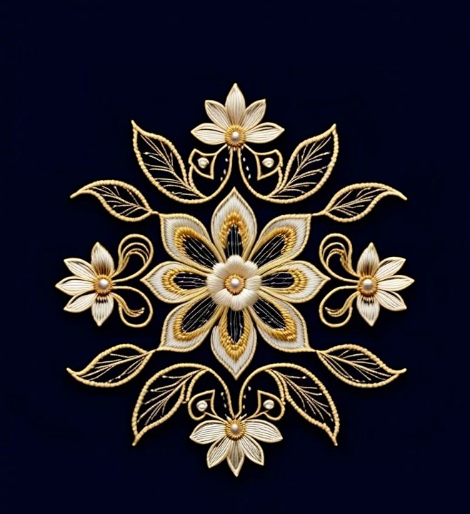 中国花纹样刺绣 ​​​