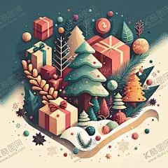 风景建筑插画 【酷图网】风景建筑插画,微立体,卡通户外景观,清新森系,欧洲小镇,风光插图,ai素材