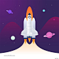 宇航火箭升空飞行宇宙飞船航天插画插图平面设计EPS矢量素材_平面广告_乐分享素材网_psd素材_平面素材_png素材_免费素材_ppt模板_共享素材平台