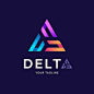 Gradient delta logo design
