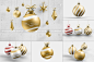 圣诞节装饰球彩球吊饰挂件装饰设计贴图ps样机素材展示效果模板图片
