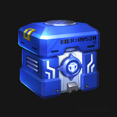 游戏UI宝箱图标设计ICON-科技风